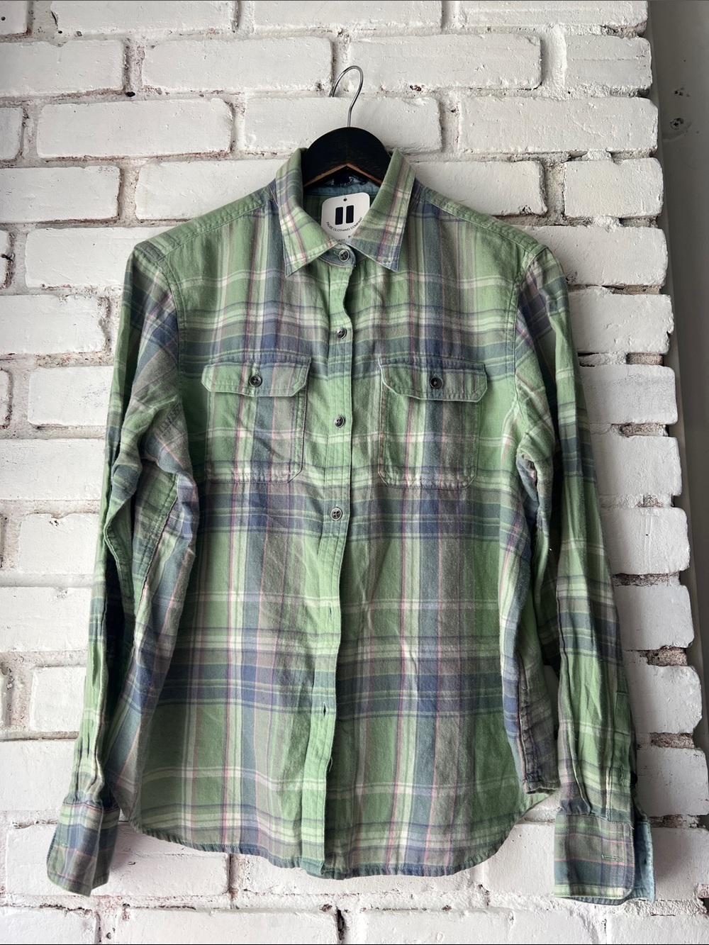 100% ultra soft cotton chaps green plaid lightweight cozy flannel​